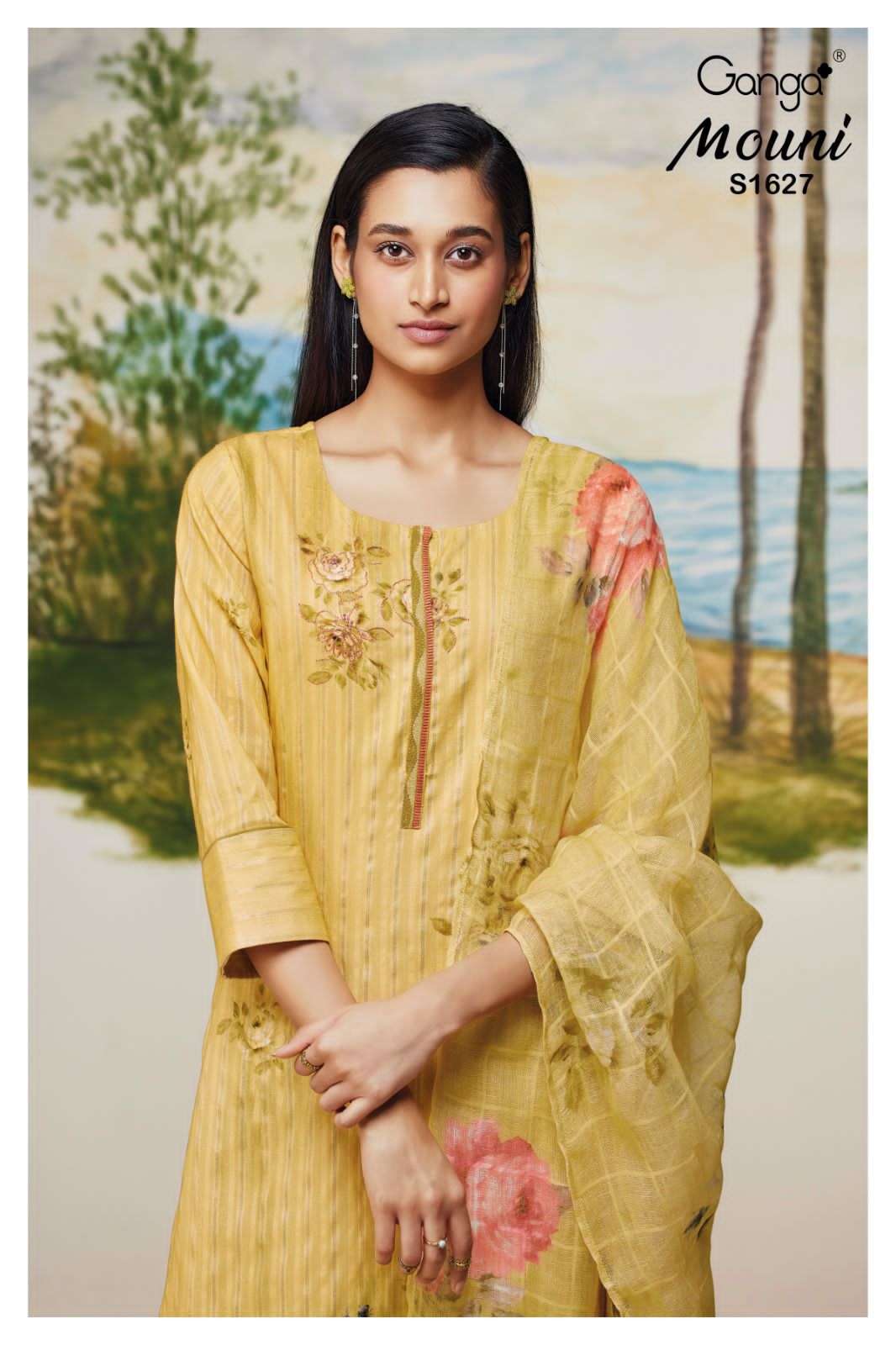 Ganga Coralie 2070 Premium Designs Cotton Silk Fancy Ladies Suits Exporters
