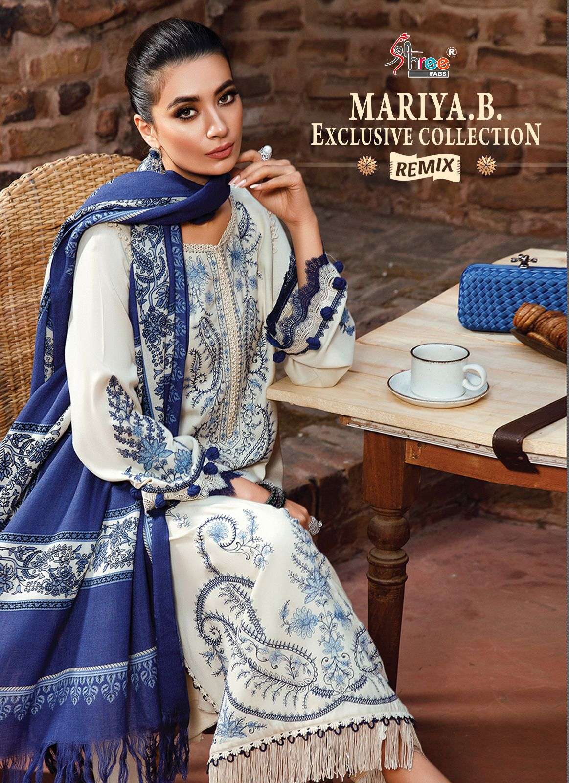 Shree Fabs - Maria B Exclusive Collection Remix Cotton Dupatta (Pakistani  Suits)