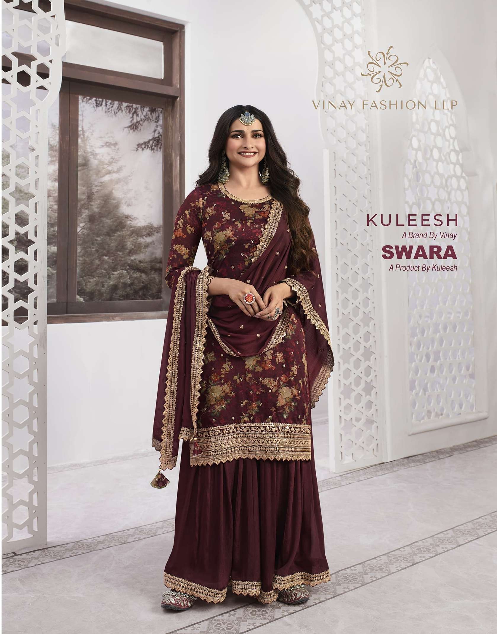Vinay Fashion Kuleesh Suhaani Chinon Dress Material Mumbai Wholesale Suits