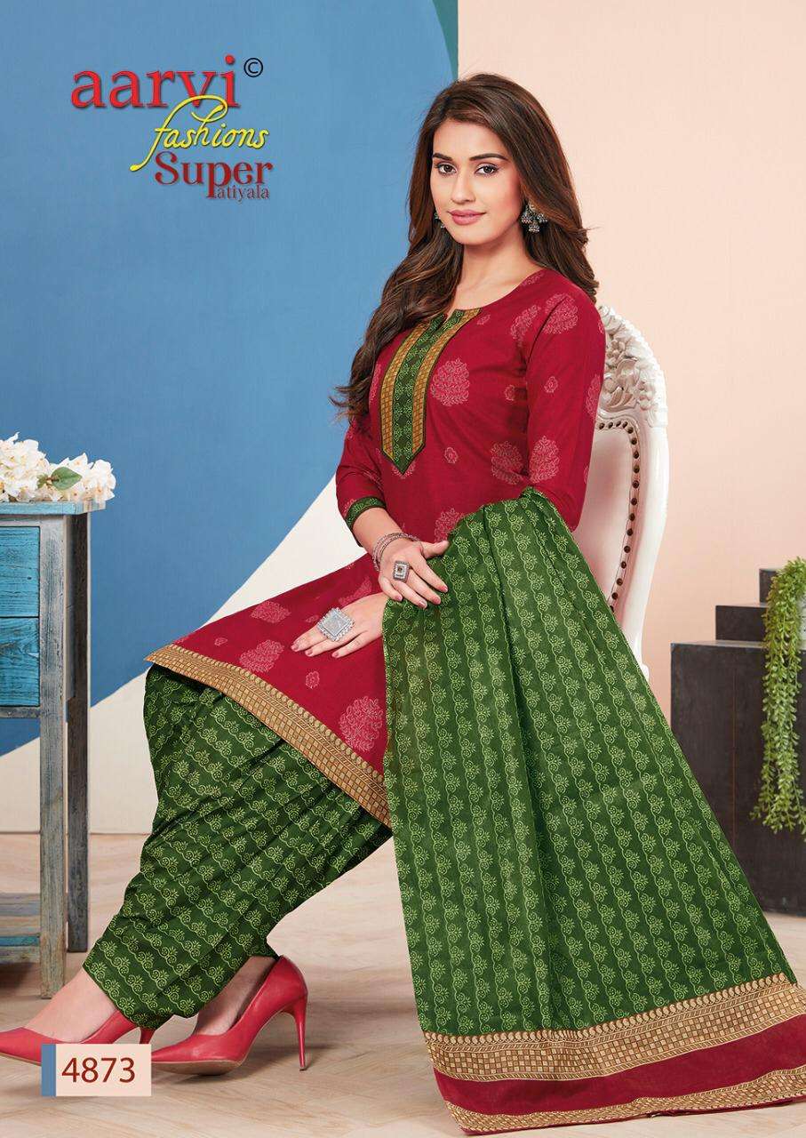 Aarvi Fashion Super Patiyala Vol 3 Printed Cambric Cotton Dress ...