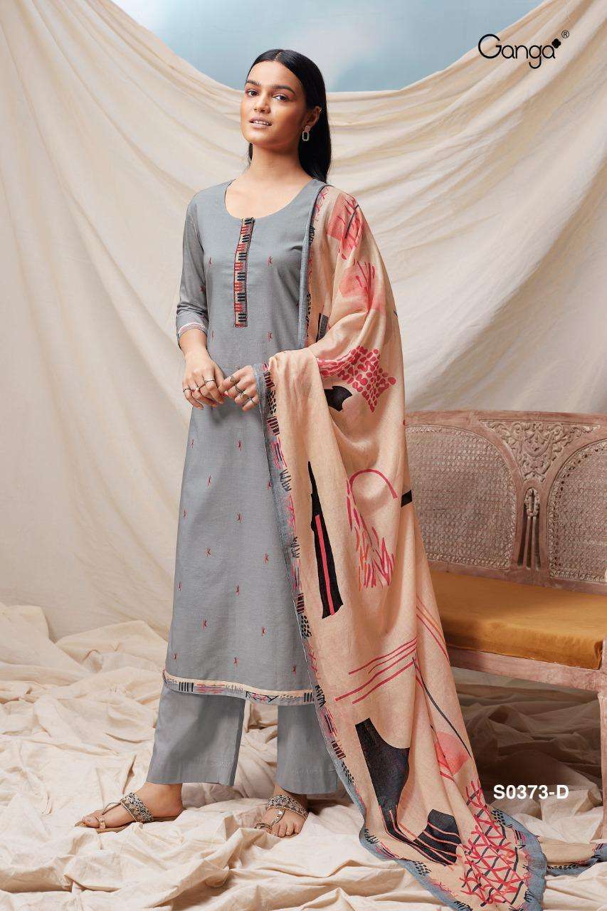 Ganga Fashions Inna S1061 Cotton Printed Ladies Suit S1061-A