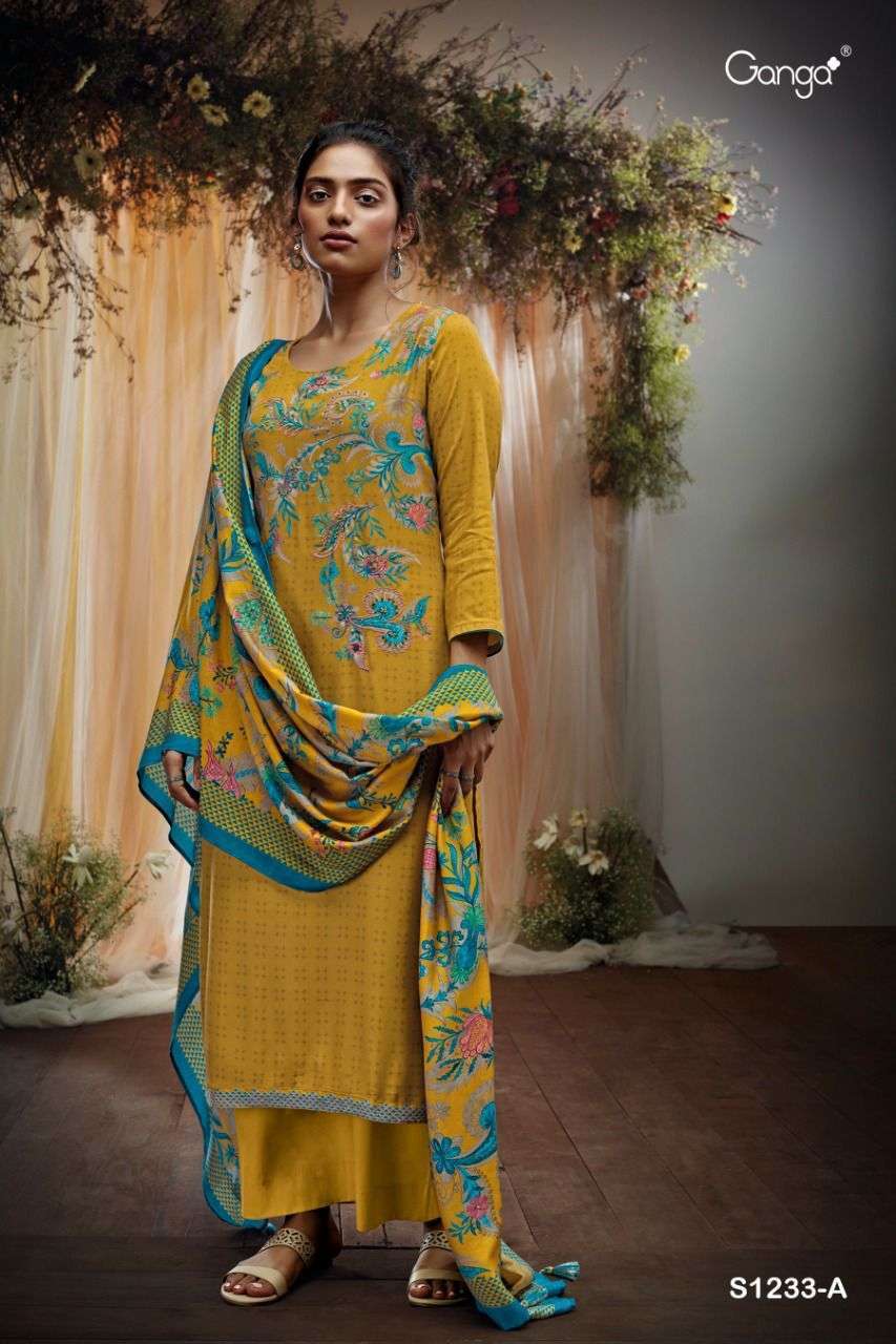 Zanera Ganga Bemberg Silk Plazzo Style Suits – Kavya Style Plus