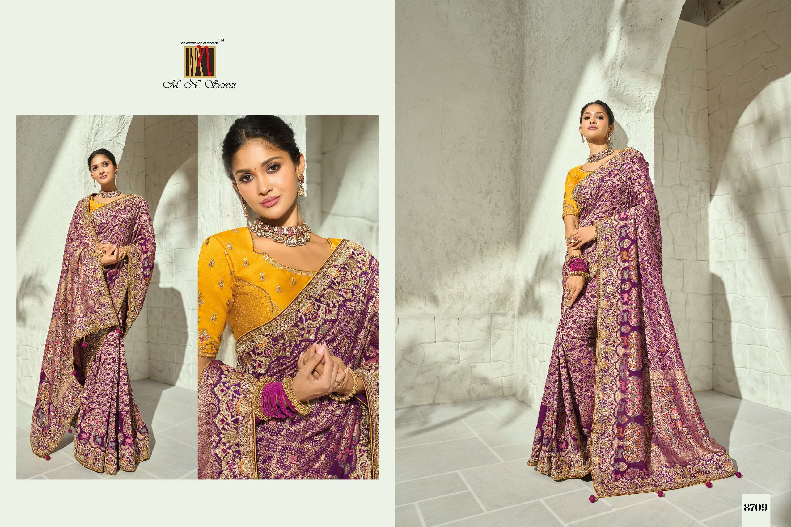 MN Saree - Bandheh 8700 Series (8701 To 8709)