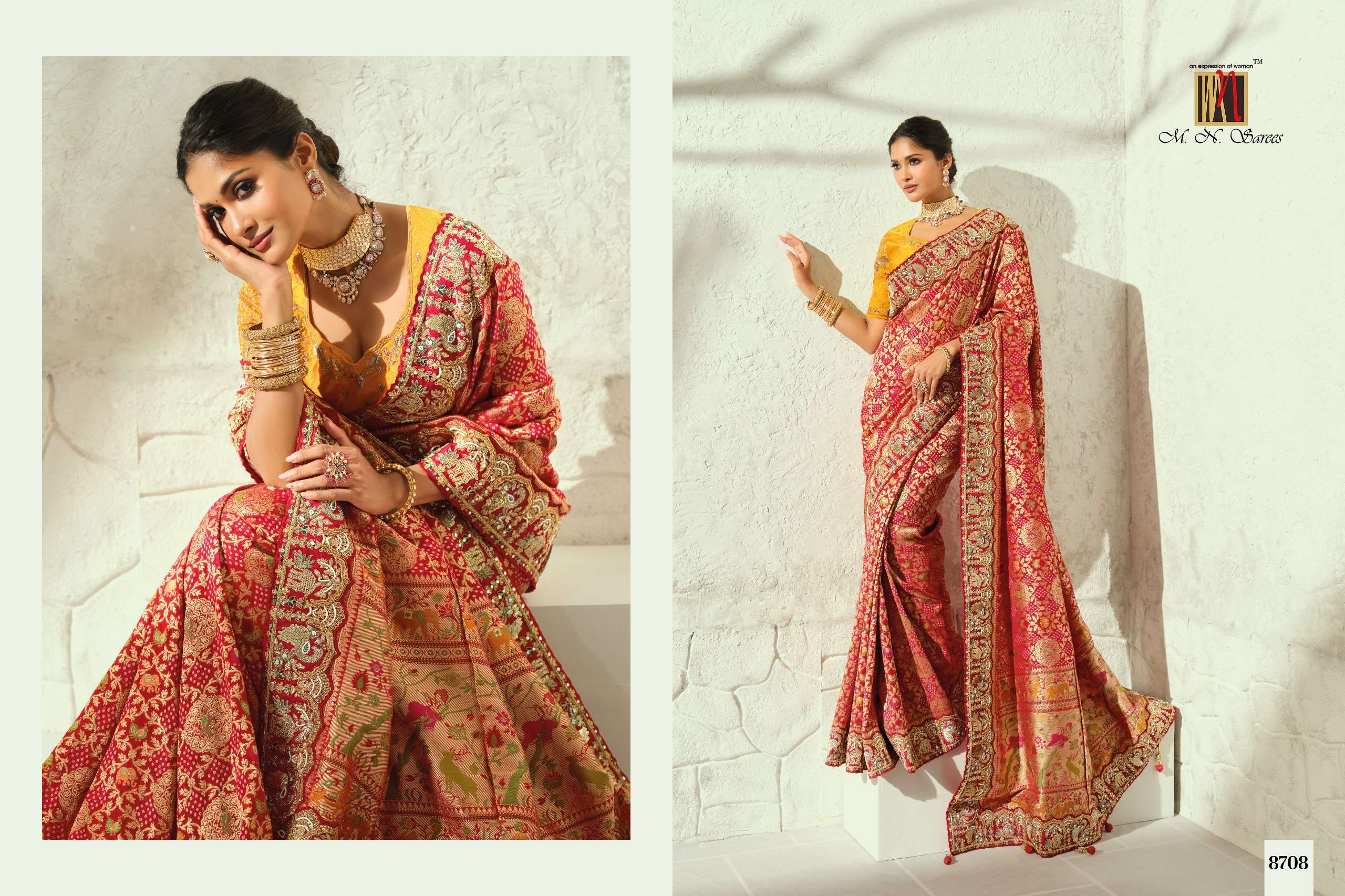 MN Saree - Bandheh 8700 Series (8701 To 8709)