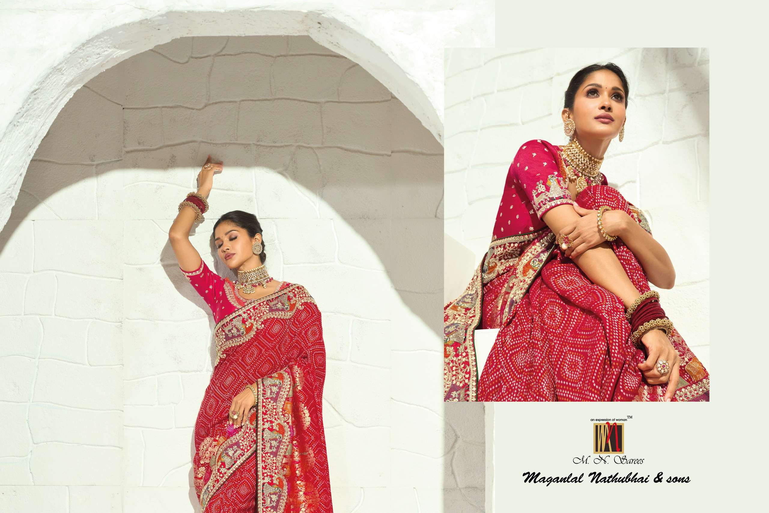 MN Saree - Bandheh 8700 Series (8701 To 8709)