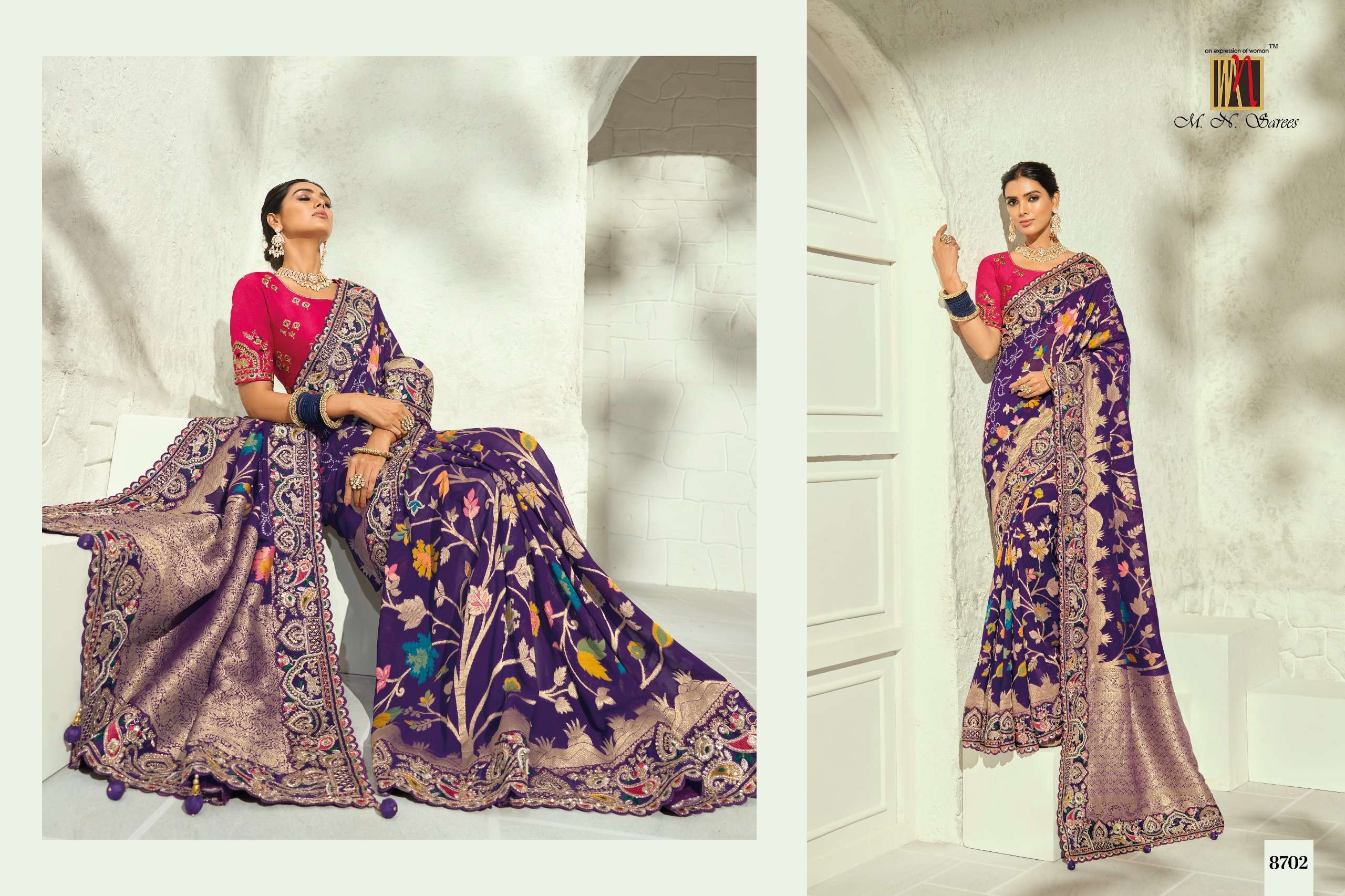 MN Saree - Bandheh 8700 Series (8701 To 8709)
