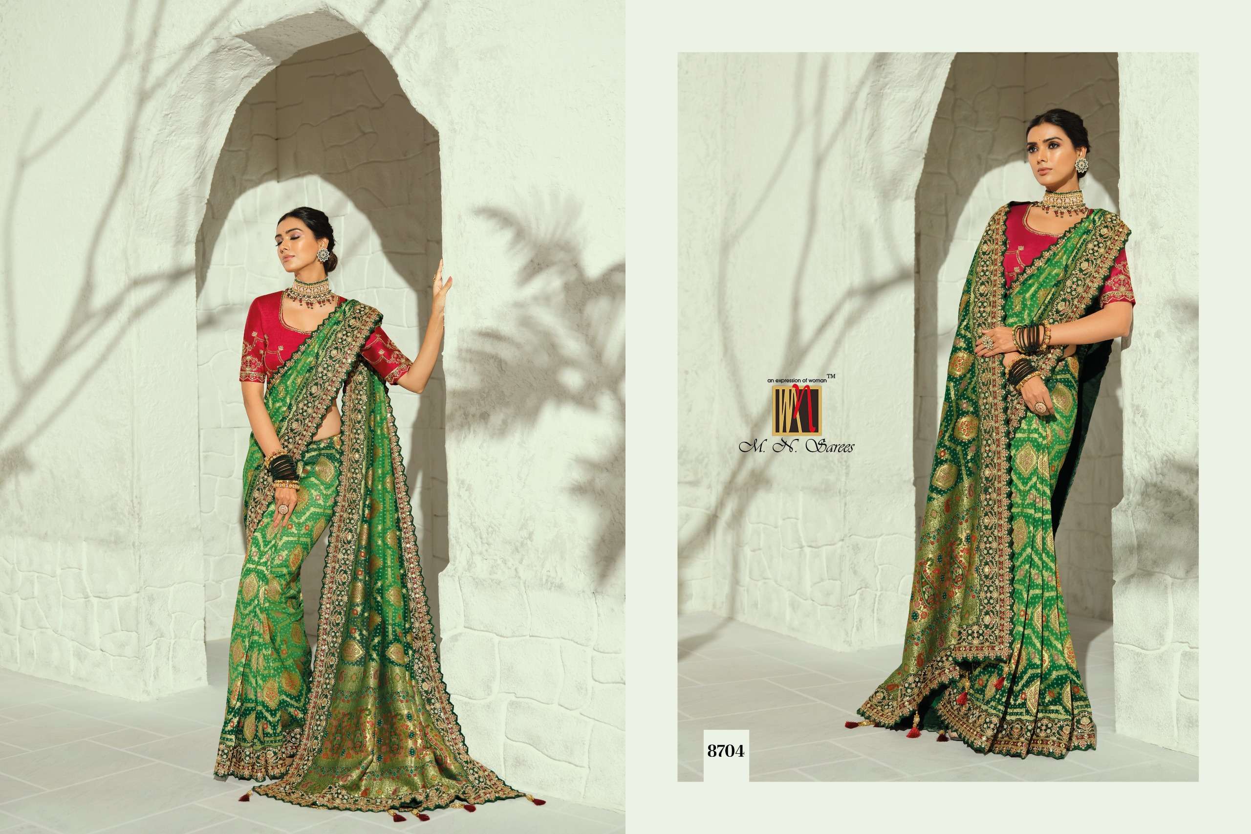 MN Saree - Bandheh 8700 Series (8701 To 8709)